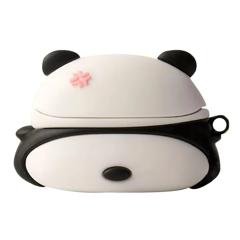 No.2 For Huawei FreeBuds Clip Cute Cartoon Shape Soft Silicone Sleeve Earphone Cover - Panda Back
