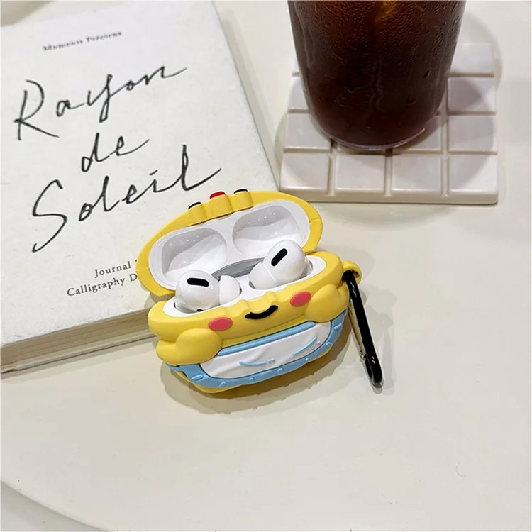 Para o caso da Apple AirPods Pro / Pro 2 Bluetooth Earphone Protective Sleeve Cute Apron Bear Design