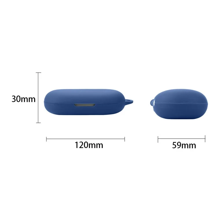 Per custodia protettiva Xiaomi OWS Earphone Cover, in silicone con fibbia - Blu scuro