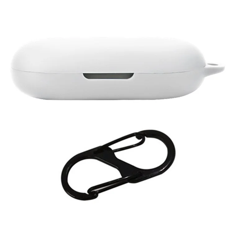 For Xiaomi OWS Earphone Cover Protection Sleeve Silicone Case with Buckle - White