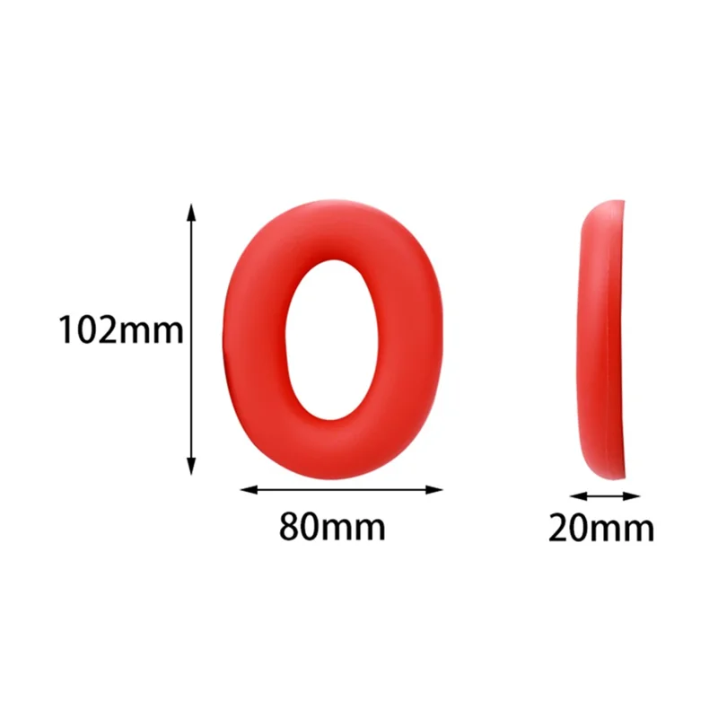 1 Pair Silicone Earpad Sleeve For Sony ULT WEAR WH-ULT900N Headphone Earpad Cap - Black