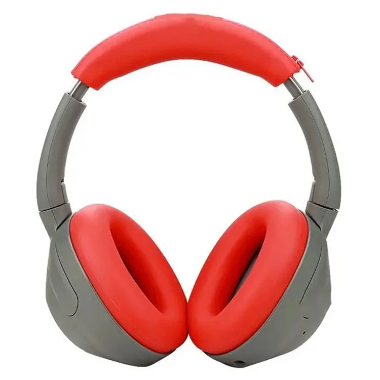 Para Sony ULT WEAR WH-ULT900N Silicone Head Beam Sleeve + Headphone Earpad Covers Set - Vermelho
