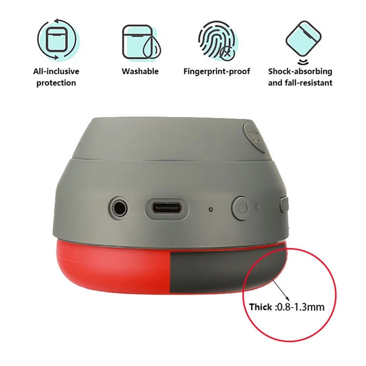 Para Sony ULT WEAR WH-ULT900N Silicone Head Beam Sleeve + Headphone Earpad Covers Set - Vermelho