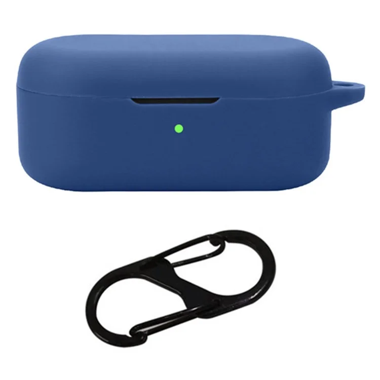 Für Oppo Enco Buds2 Pro Case Soft Silikon Anti-Lost Kopfhörerschutz mit Schnalle - Dunkelblau