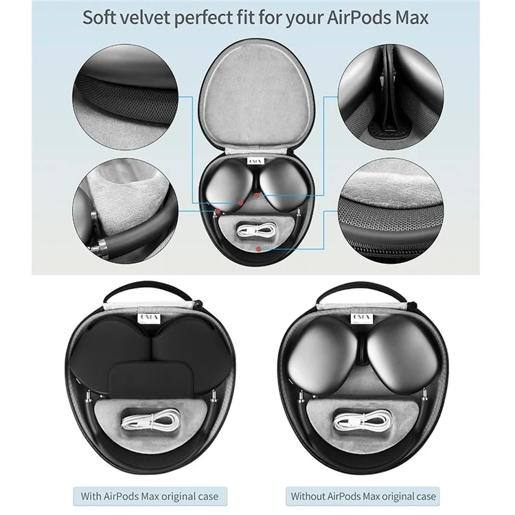 For Airpods Max Storage Bag Headphone Carrying Bag with Velvet Lining Protection