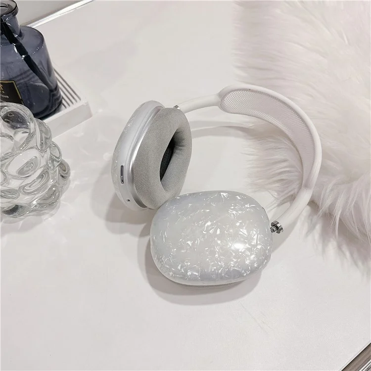 1 Pair TPU Earphone Ear Pads for AirPods Max with USB-C / Max Replacement Earpads Headphone Ear Cushions - White