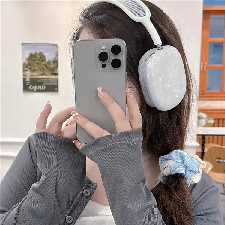 1 Pair TPU Earphone Ear Pads for AirPods Max with USB-C / Max Replacement Earpads Headphone Ear Cushions - White