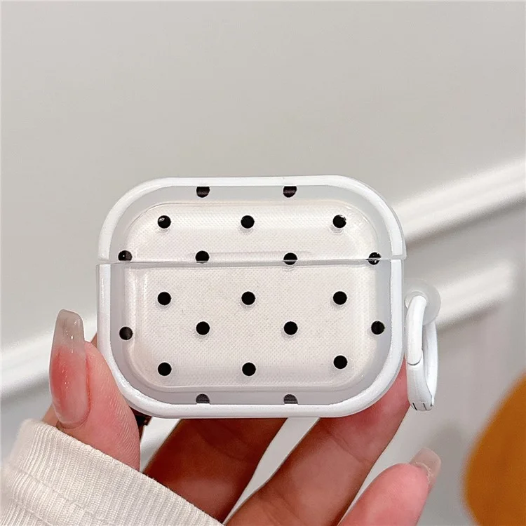 For Apple Airpods Pro 2 / Pro Bluetooth-compatible Earphone Case Fresh Pattern TPU Protective Cover with Ring Buckle - Dot