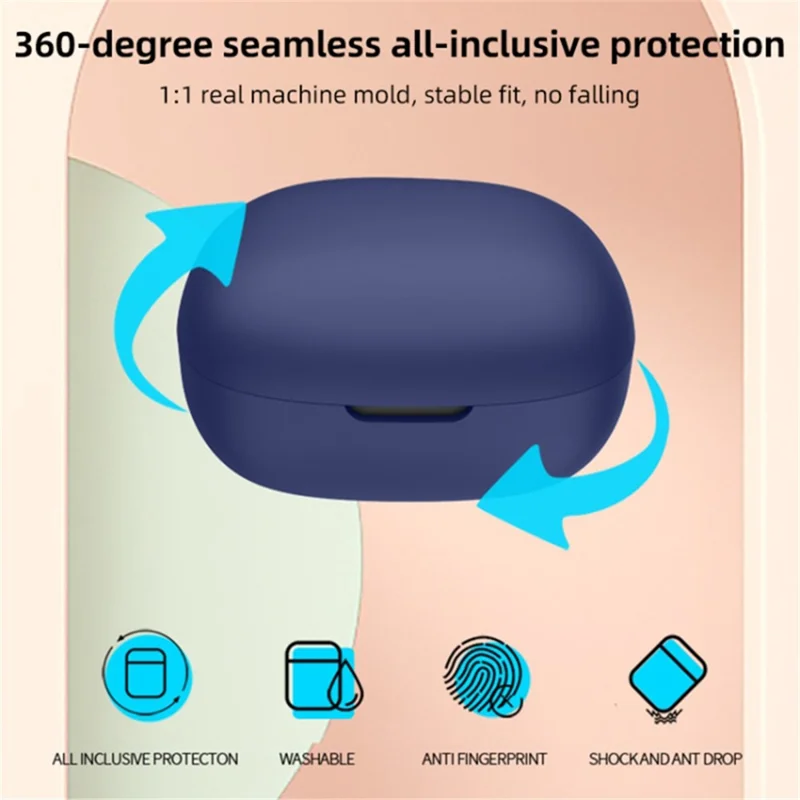 For Anker Soundcore R50i / P20i Silicone Cover Bluetooth-compatible Earphone Charging Case Sleeve - Blackish Green