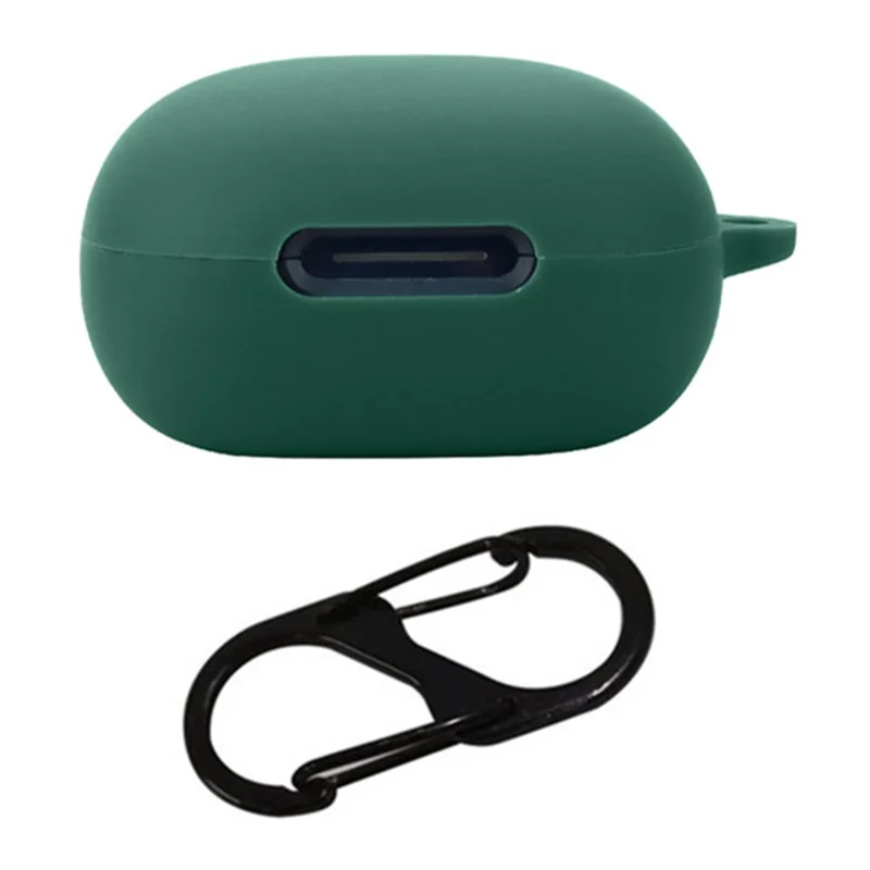 For Anker Soundcore P40i Silicone Cover Bluetooth-compatible Earphone Protective Sleeve with Anti-lost Buckle - Blackish Green