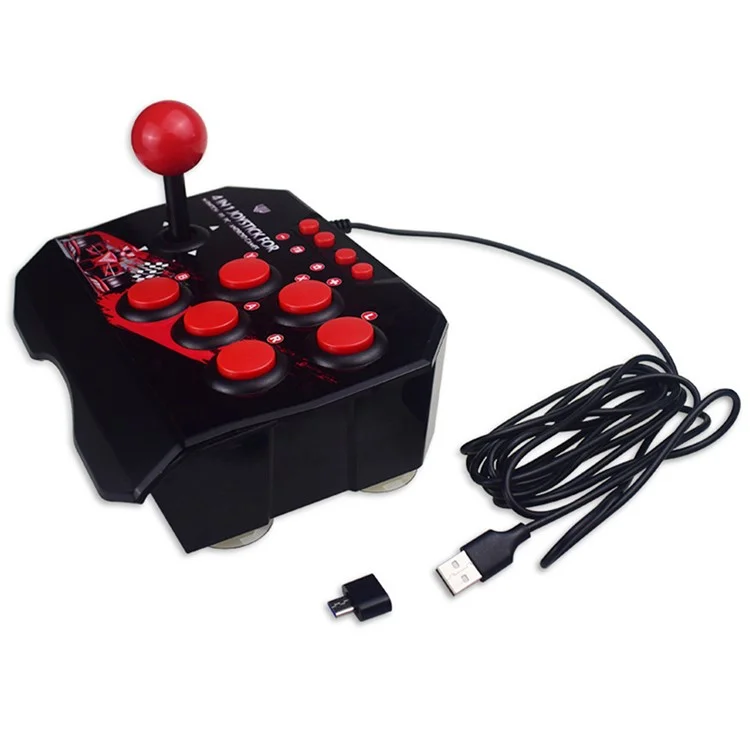 DATA FROG For Nintendo Switch / PS3 / PC / Android Retro Arcade Station Fighting Stick Game Joystick Controller USB Wired Rocker