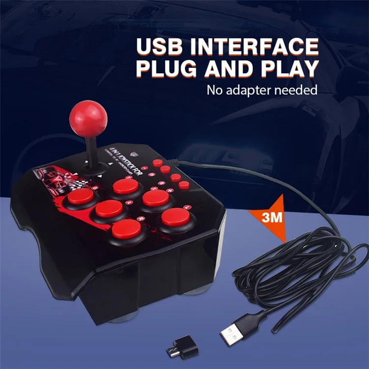 DATA FROG For Nintendo Switch / PS3 / PC / Android Retro Arcade Station Fighting Stick Game Joystick Controller USB Wired Rocker