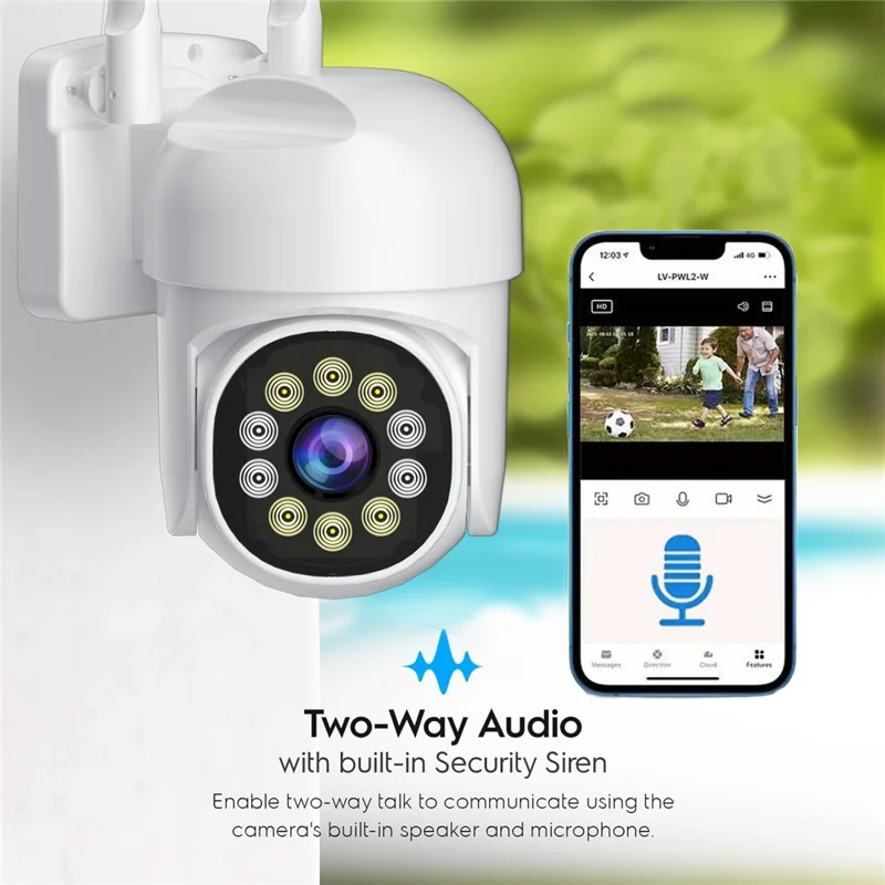 Q3 HD Night Vision Camera WiFi APP Remote Monitoring Indoor Outdoor Security Camera - US Plug