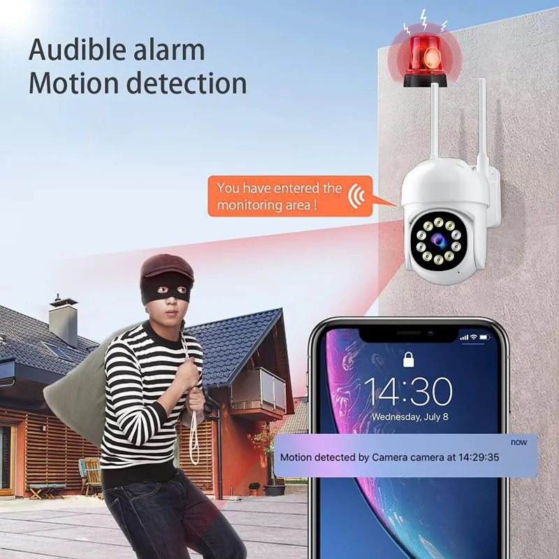 Q3 HD Night Vision Camera WiFi APP Remote Monitoring Indoor Outdoor Security Camera - US Plug