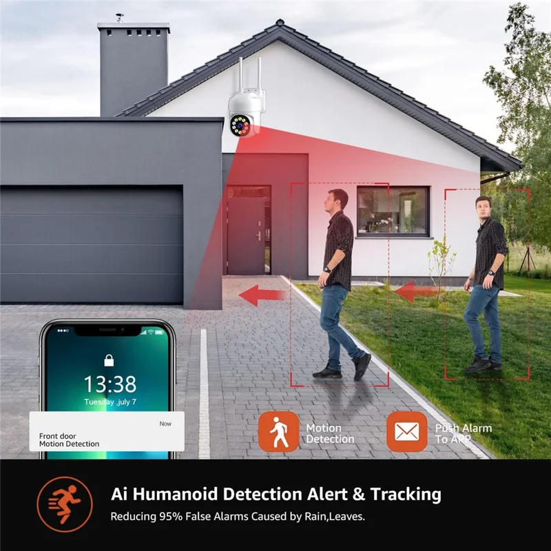 Q3 HD Night Vision Camera WiFi APP Remote Monitoring Indoor Outdoor Security Camera - US Plug