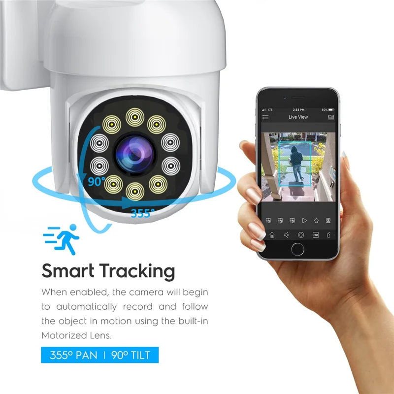 Q3 HD Night Vision Camera WiFi APP Remote Monitoring Indoor Outdoor Security Camera - US Plug