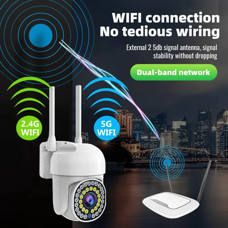 Q1 HD Night Vision Motion Detection Camera Indoor Outdoor WiFi Waterproof Surveillance Camera - US Plug