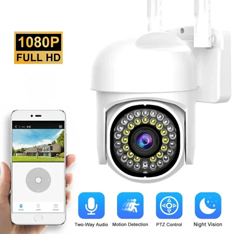 Q1 HD Night Vision Motion Detection Camera Indoor Outdoor WiFi Waterproof Surveillance Camera - US Plug