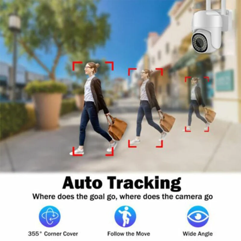 Q1 HD Night Vision Motion Detection Camera Indoor Outdoor WiFi Waterproof Surveillance Camera - US Plug