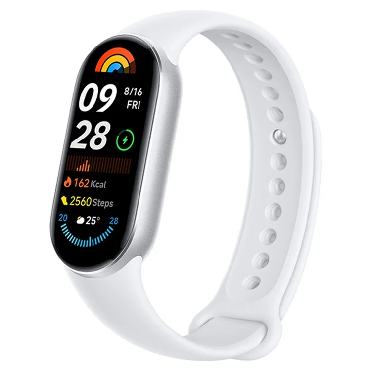 XIAOMI Smart Band 9 Global Version Smart Armband 1,62-Zoll AMOLED-Bildschirm Gesundheitsüberwachung Smart Armband - Silber