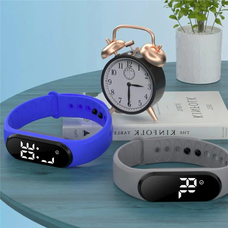 CD2-UD Sports Wristband Countdown Stopwatch Sleep Monitoring Alarm Pedometer Bracelet - Grey