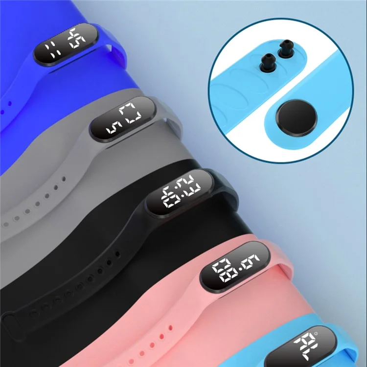 CD2-UD Sports Wristband Countdown Stopwatch Sleep Monitoring Alarm Pedometer Bracelet - Grey