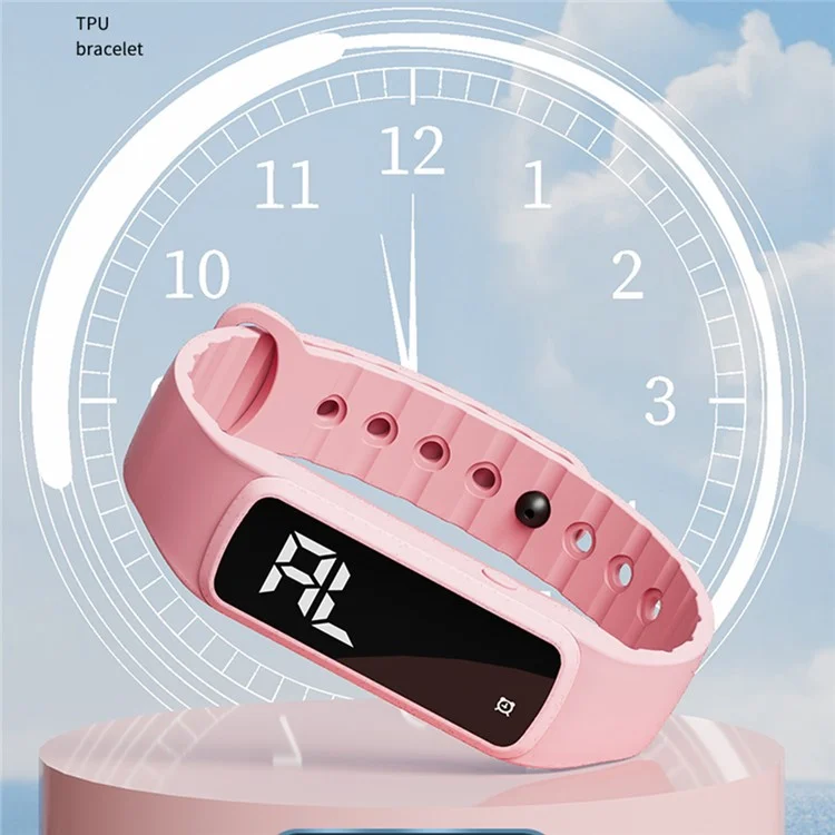 CD5-UD Pedometer Sports Wristband Sleep Monitoring Countdown Stopwatch Alarm Bracelet - Baby Blue