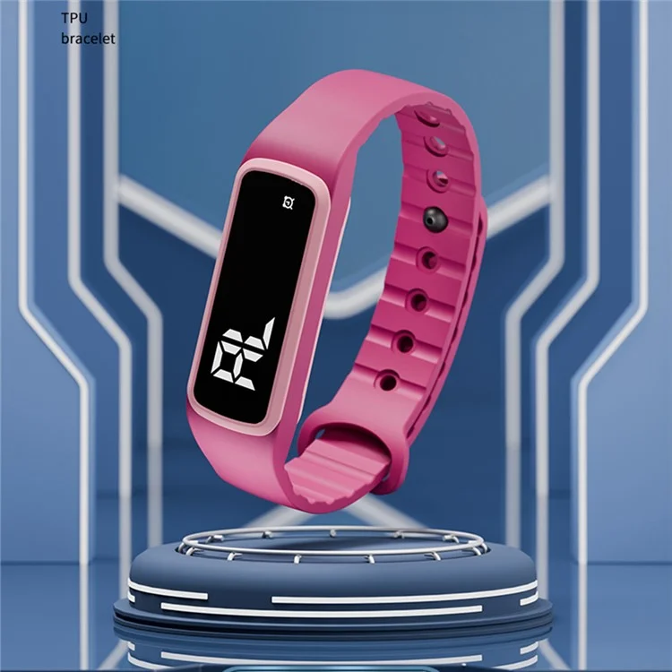 CD5-UD Pedometer Sports Wristband Sleep Monitoring Countdown Stopwatch Alarm Bracelet - Baby Blue