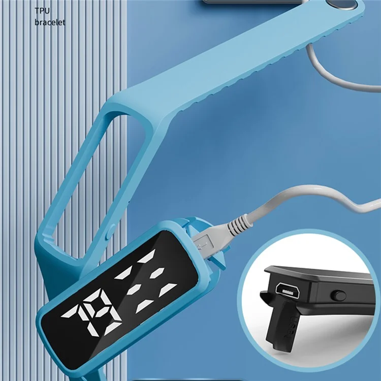 CD5-UD Pedometer Sports Wristband Sleep Monitoring Countdown Stopwatch Alarm Bracelet - Baby Blue