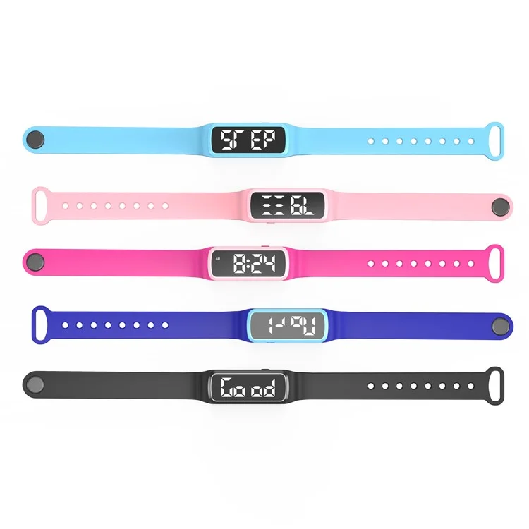 CD5-UD Pedometer Sports Wristband Sleep Monitoring Countdown Stopwatch Alarm Bracelet - Baby Blue