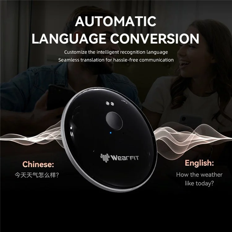 Ai102 Voice Translator Device Real Time Language Translation Smart Instant Scan Translator - White