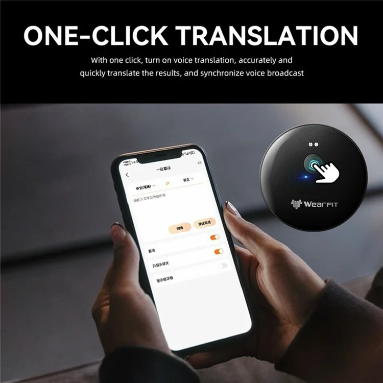 Ai102 Voice Translator Device Real Time Language Translation Smart Instant Scan Translator - White