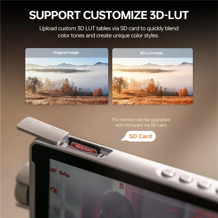 VILTROX DC-V1 Camera Field Monitor 5.5 Inch Touchscreen 400 Nits Wide Angle 3D LUT Waveform DSLR Camera Monitor