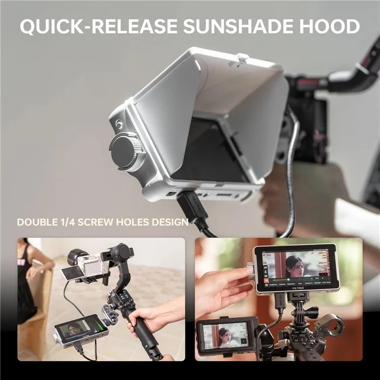 VILTROX DC-V1 Camera Field Monitor 5.5 Inch Touchscreen 400 Nits Wide Angle 3D LUT Waveform DSLR Camera Monitor