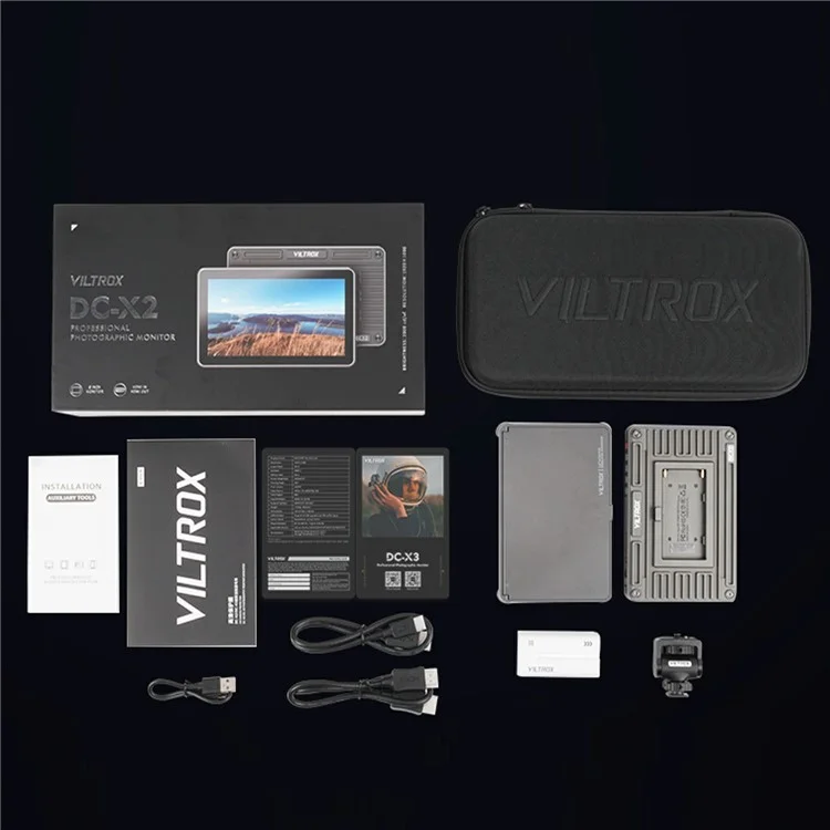 VILTROX DC-X2 6-Zoll-DSLR-Monitor 1920x1080P IPS 4K HD Durchschleifung Ein-/Ausgang für Kamera-Videoaufnahmen