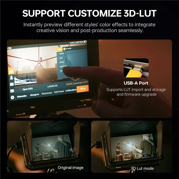 VILTROX DC-X3 DSLR-Kamera 6-Zoll-IPS-Touchscreen-Monitor 1920x1080 Full-HD 2000 Nits 3D-LUT-Display
