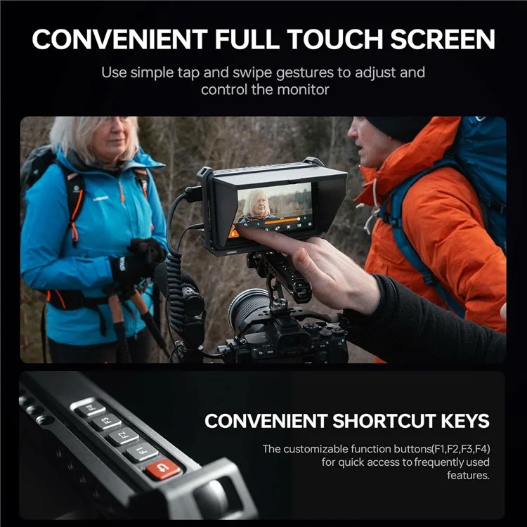 VILTROX DC-X3 DSLR-Kamera 6-Zoll-IPS-Touchscreen-Monitor 1920x1080 Full-HD 2000 Nits 3D-LUT-Display