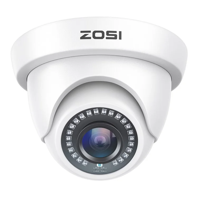 ZOSI 2MP 1920TVL Hybride 4 en 1 TVI CVI AHD CVBS Caméra de sécurité 1080P HD Vision Nocturne Caméra de Surveillance - Blanc / Prise US