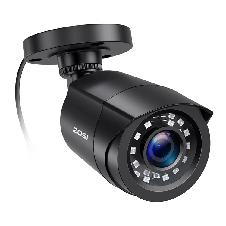 ZOSI 2MP 1080P Night Vision Security Camera 4 In 1 TVI / CVI / AHD / CVBS Surveillance Bullet Camera - Black / EU Plug