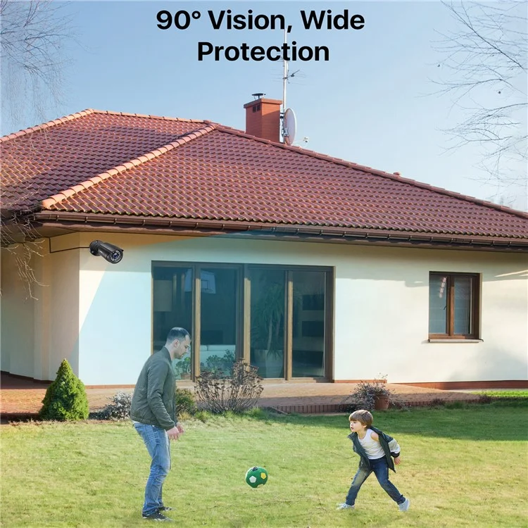 ZOSI 2MP 1080P Night Vision Security Camera 4 In 1 TVI / CVI / AHD / CVBS Surveillance Bullet Camera - Black / EU Plug