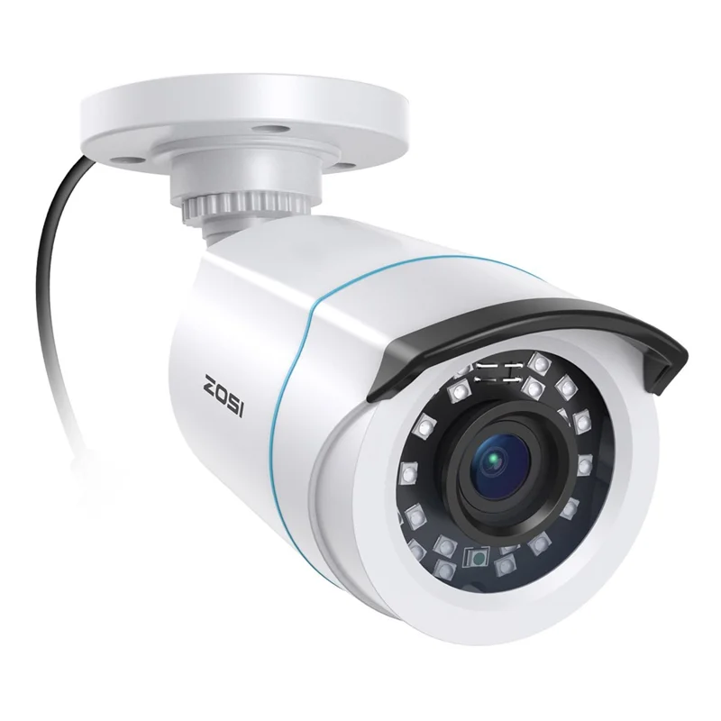 ZOSI 2MP 1080P Night Vision Security Camera 4 In 1 TVI / CVI / AHD / CVBS Surveillance Bullet Camera - White / EU Plug