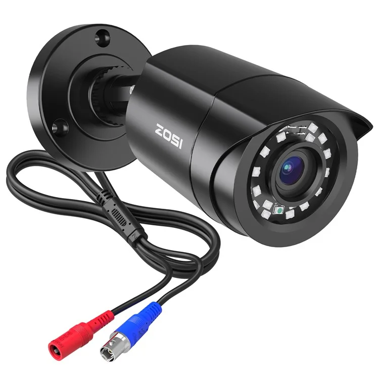 Sistema de Câmeras de Segurança ZOSI 3K Lite 8CH com HD de 2TB H.265+ 5MP 8X 1080P HD 1920TVL Câmeras CFTV - Preto / Plug AU