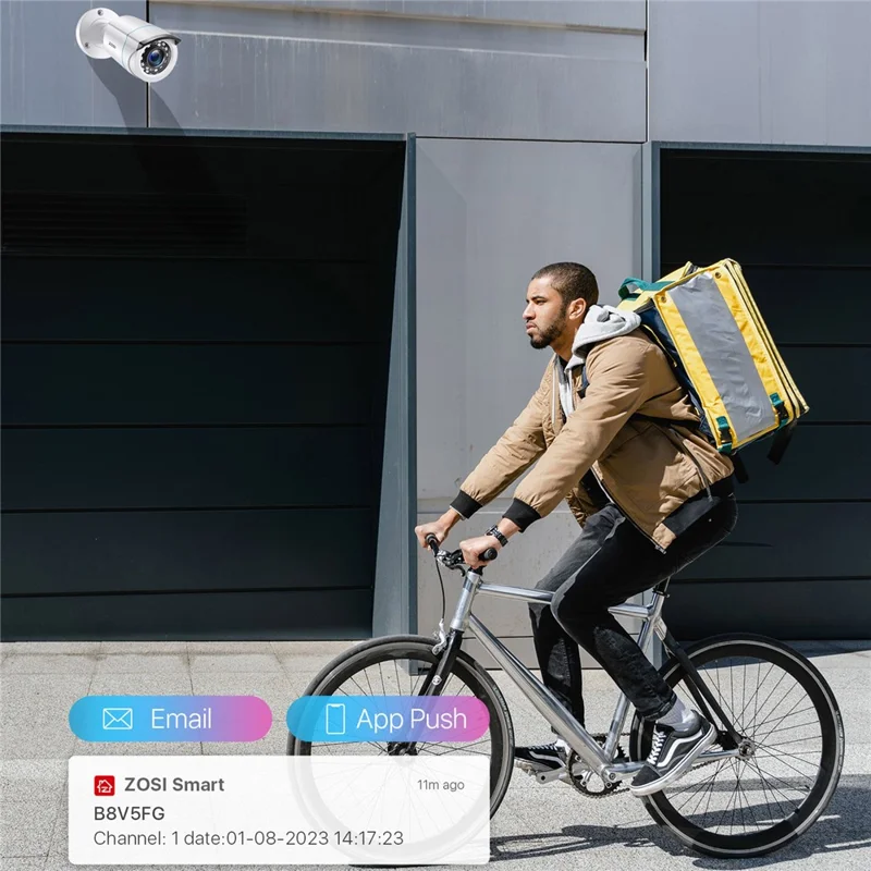 ZOSI 13K Lite 16CH Security Camera System with 2TB HDD H.265+ 5MP 16x 1080P Surveillance CCTV Camera - White  /  EU Plug