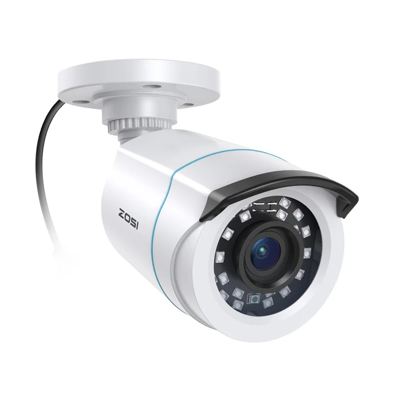 ZOSI 13K Lite 16-kanalssäkerhetskamerasytem med 2 TB HDD H.265+ 5 MP 16x 1080P övervakningskamera – Vit / AU-uttag