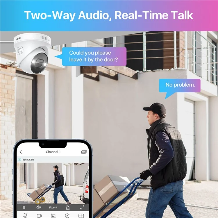 ZOSI 16CH 4K Poe Security Camera System 16 Port 8MP NVR with 4TB HDD 16x Outdoor IP Dome Cameras - US Plug