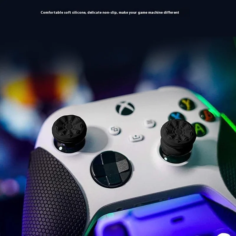 KONTROLFREEK 1 Pair for Sony PlayStation 5 / 4 Game Controller Thumbstick Extender FPS Gaming Rocker Anti Slip Protective Cap - White