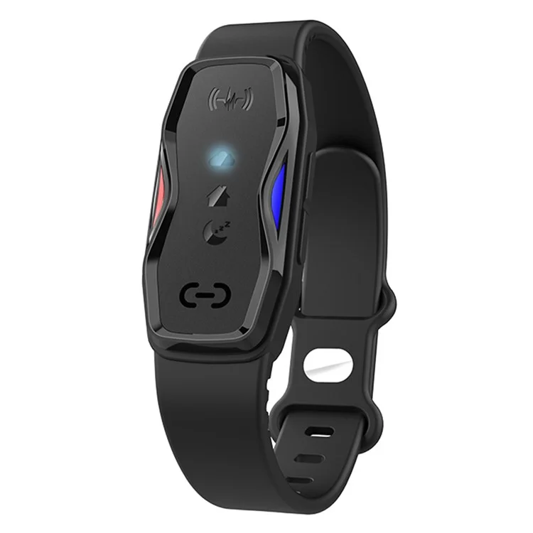 DIROSE F1 Chemical Free Ultrasonic Mosquito Repellent Bracelet Wearable Insect Repeller Wristband - Black