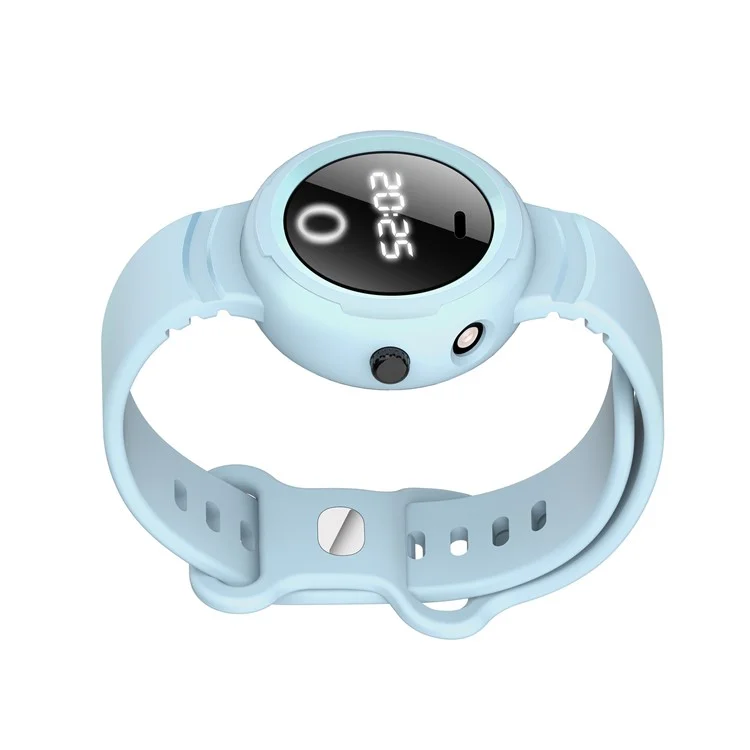 DIROSE F2 Touch Screen Electronic Smart Wristband Ultrasonic Mosquito Repellent Bracelet with Flashlight - Sky Blue