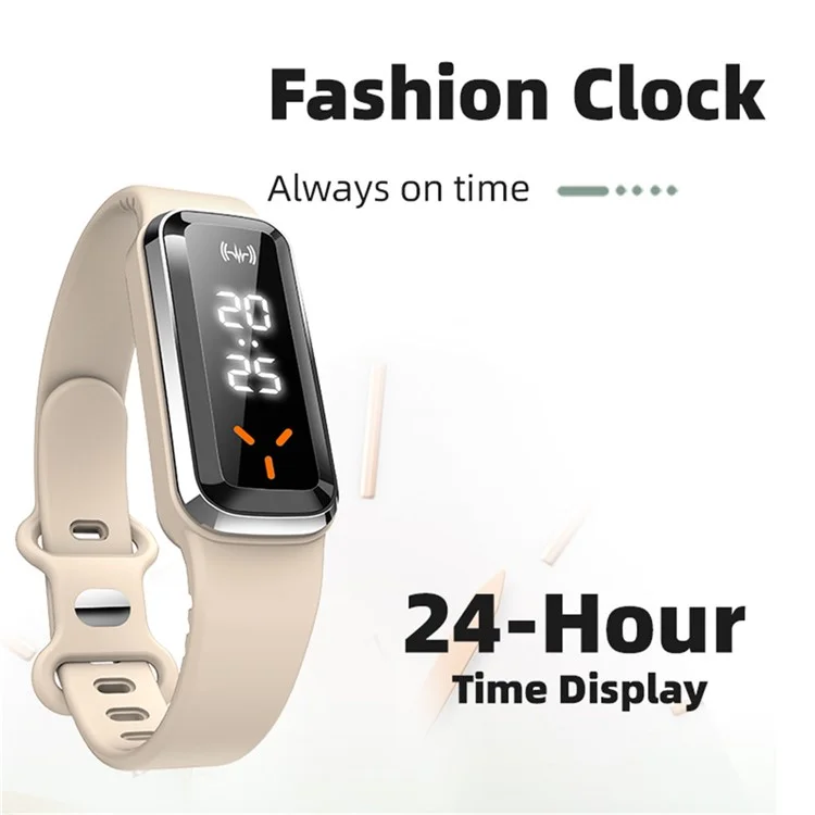 DIROSE F3 Pro Ultrasonic Mosquito Repellent Bracelet Sports Electronic Smart Wristband with Battery Display - White