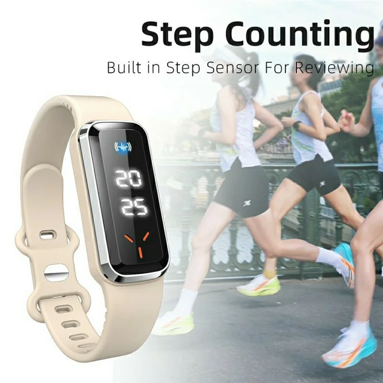 DIROSE F3 Max Wearable Ultrasonic Mosquito Repellent Bracelet Step Counter Sports Electronic Watch - White